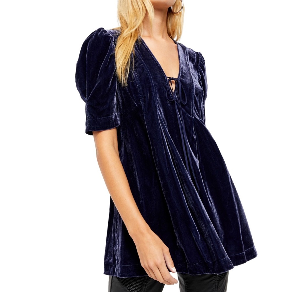 NWT FREE PEOPLE VELVET SHIRT